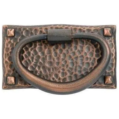 Emtek - Hammered Oval Pull - 86041US10B | Montreal Lighting & Hardware