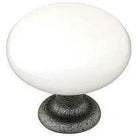 Emtek - Madison Knob with Wrought Steel Stem - Ivory - 86071SS | Montreal Lighting & Hardware