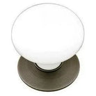 Emtek - Porcelain Knob with Base - Ice White - 86001US15A | Montreal Lighting & Hardware