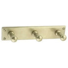 Emtek - Sandcast Bronze 3 Hooks with Rectangular Plate - 2307TWB | Montreal Lighting & Hardware