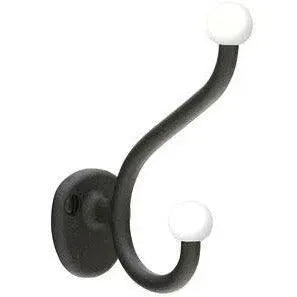Emtek - Wrought Steel Robe Hook - 25050FBS | Montreal Lighting & Hardware