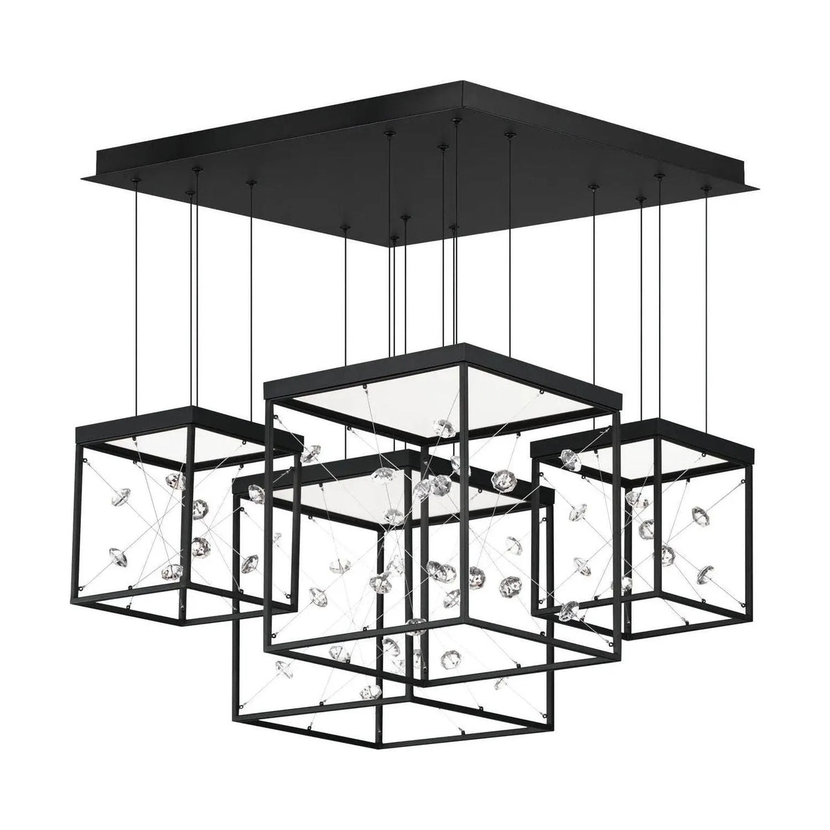 ET2 Lighting - Entanglement LED Multi-Light Pendant - E21254-20BK | Montreal Lighting & Hardware