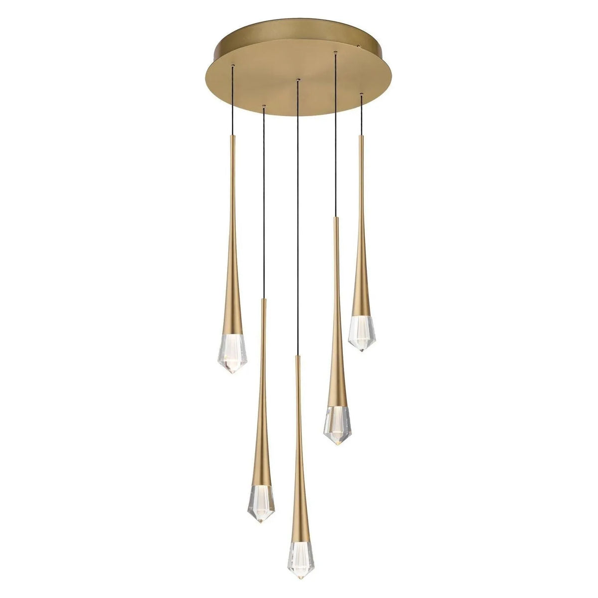 ET2 Lighting - Pierce LED Multi-Light Pendant - E24225-122GLD | Montreal Lighting & Hardware