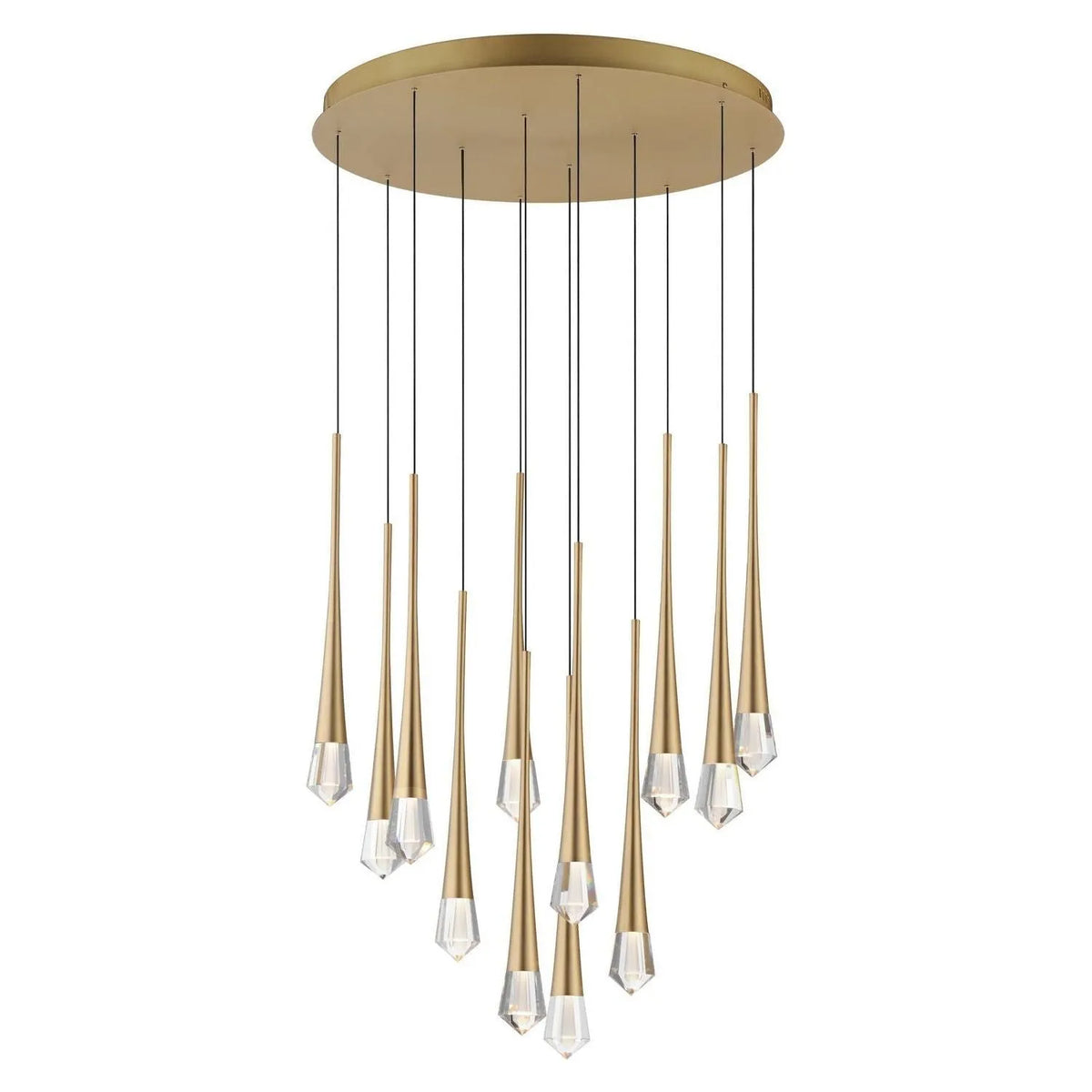 ET2 Lighting - Pierce LED Multi-Light Pendant - E24229-122GLD | Montreal Lighting & Hardware