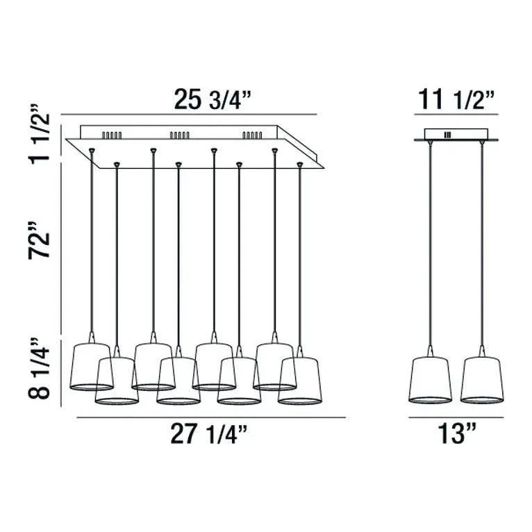 Eurofase - Borto LED Chandelier - 28163-015 | Montreal Lighting & Hardware