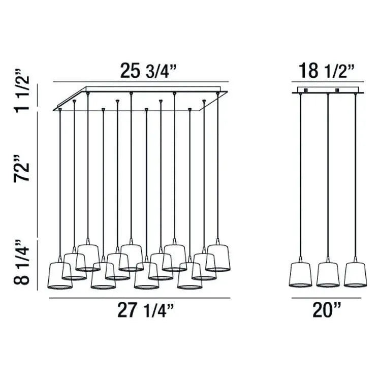 Eurofase - Borto LED Chandelier - 28163-015 | Montreal Lighting & Hardware