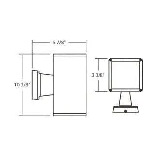 Eurofase - Outdoor Square Up/Down Wall Mount - 19209-012 | Montreal Lighting & Hardware