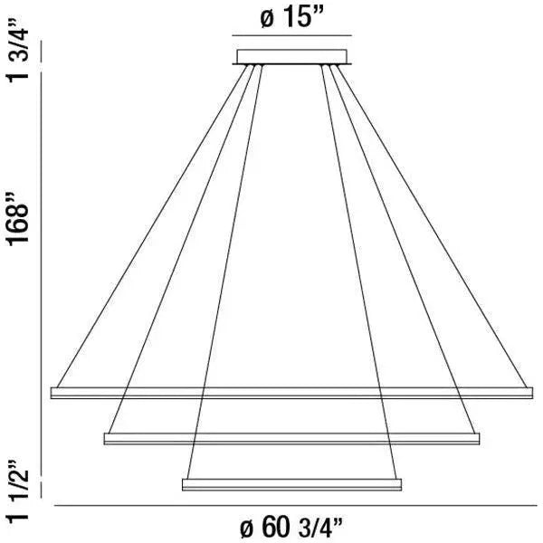 Eurofase - Spunto 3-Tier LED Chandelier - 31474-016 | Montreal Lighting & Hardware
