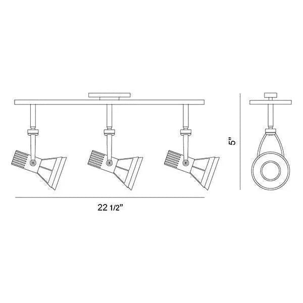 Eurofase - Vortex Track Fixture - TK-3VTX3-02 | Montreal Lighting & Hardware