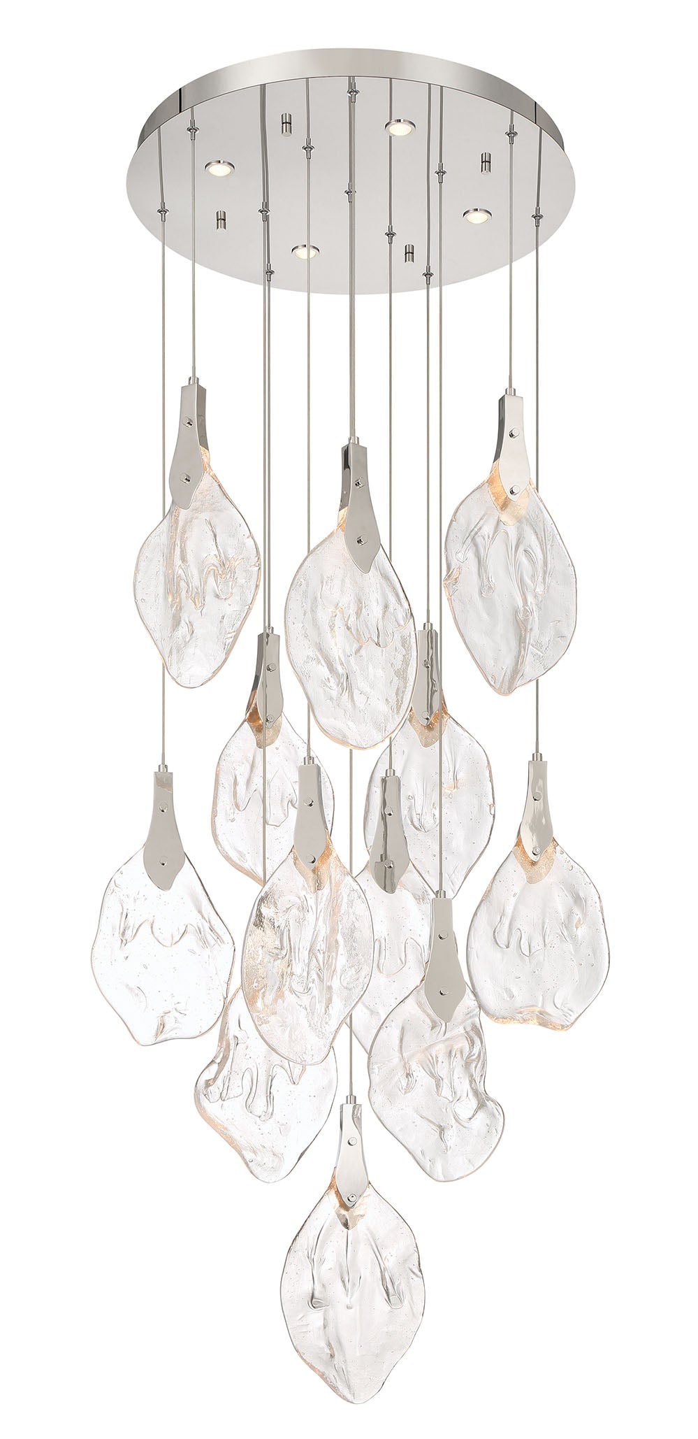 Eurofase 50102-013 Jateo LED Multi-Light Pendant in Polished Nickel