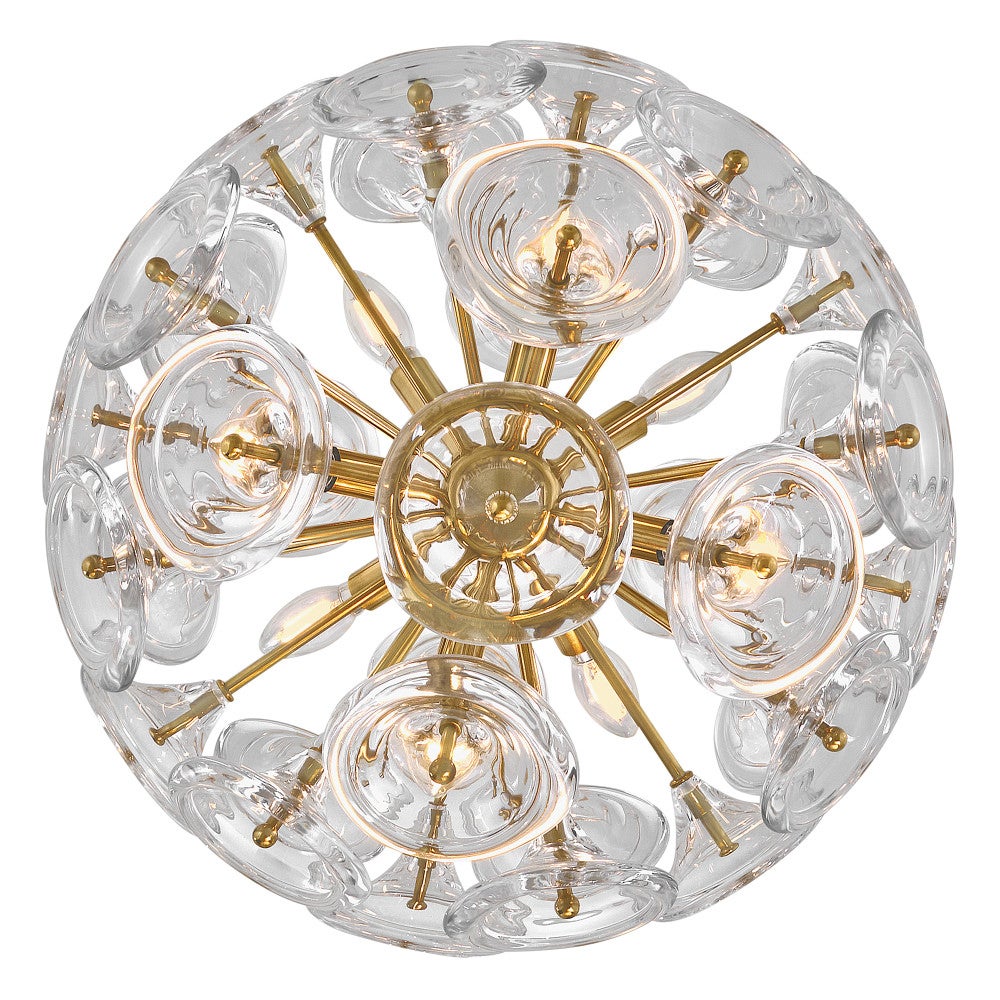 Fredrick Ramond FR46907UB Globe Maya Suspension en laiton non verni