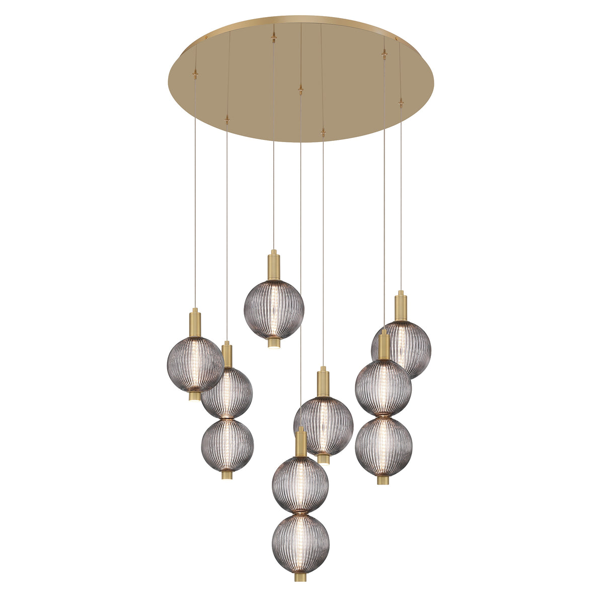 Eurofase 47191-013 Palmas LED Multi-Light Pendant in Gold
