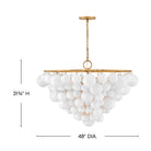 Fredrick Ramond FR41568DA Marabel Verre soufflé à plusieurs niveaux Suspension en laiton vieilli
