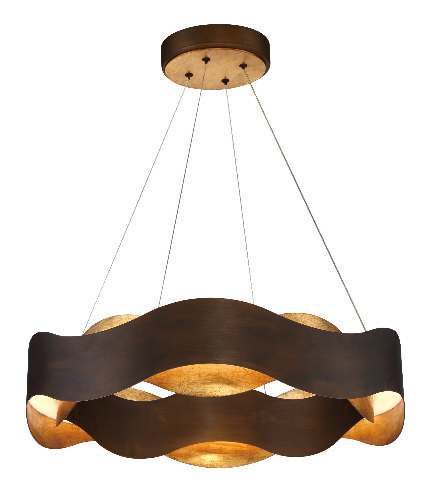 Eurofase 31783-019 Vaughan LED Chandelier in Bronze-Gold