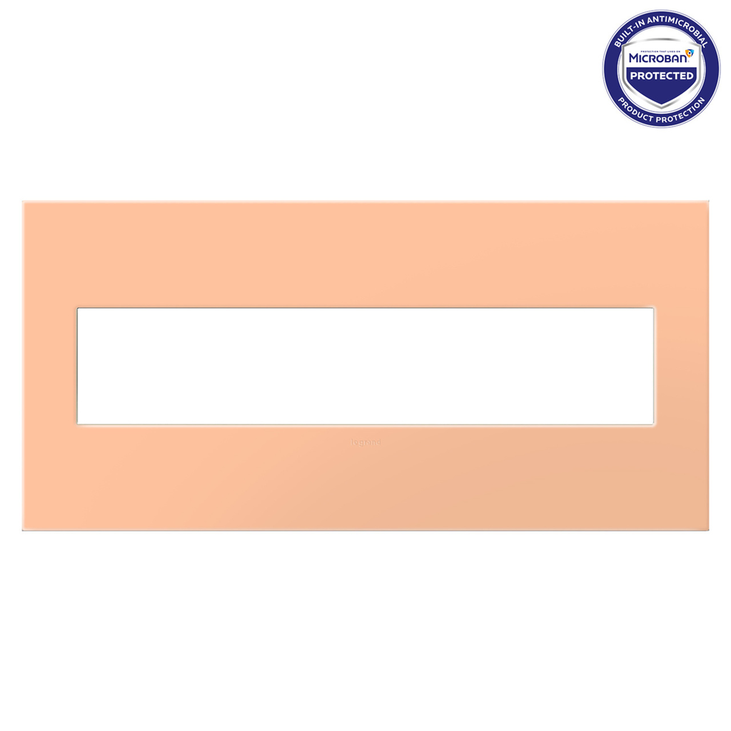 adorne® Peachy Five-Gang Screwless Wall Plate with Microban®