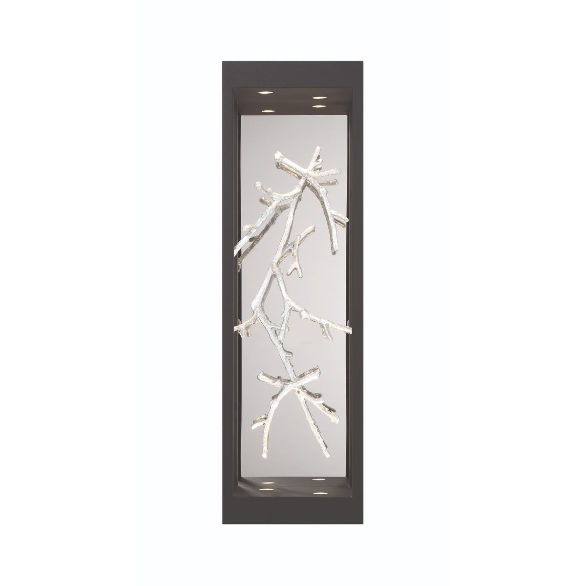 Eurofase 45699-023 Aerie LED Outdoor Wall Sconce in Silver-Black
