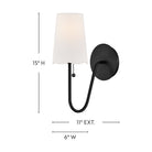 Applique murale festonnée Lark 84380BK Bliss en noir