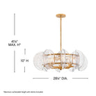 Fredrick Ramond FR41924DA Seraphina Drum Chandelier in Distressed Brass
