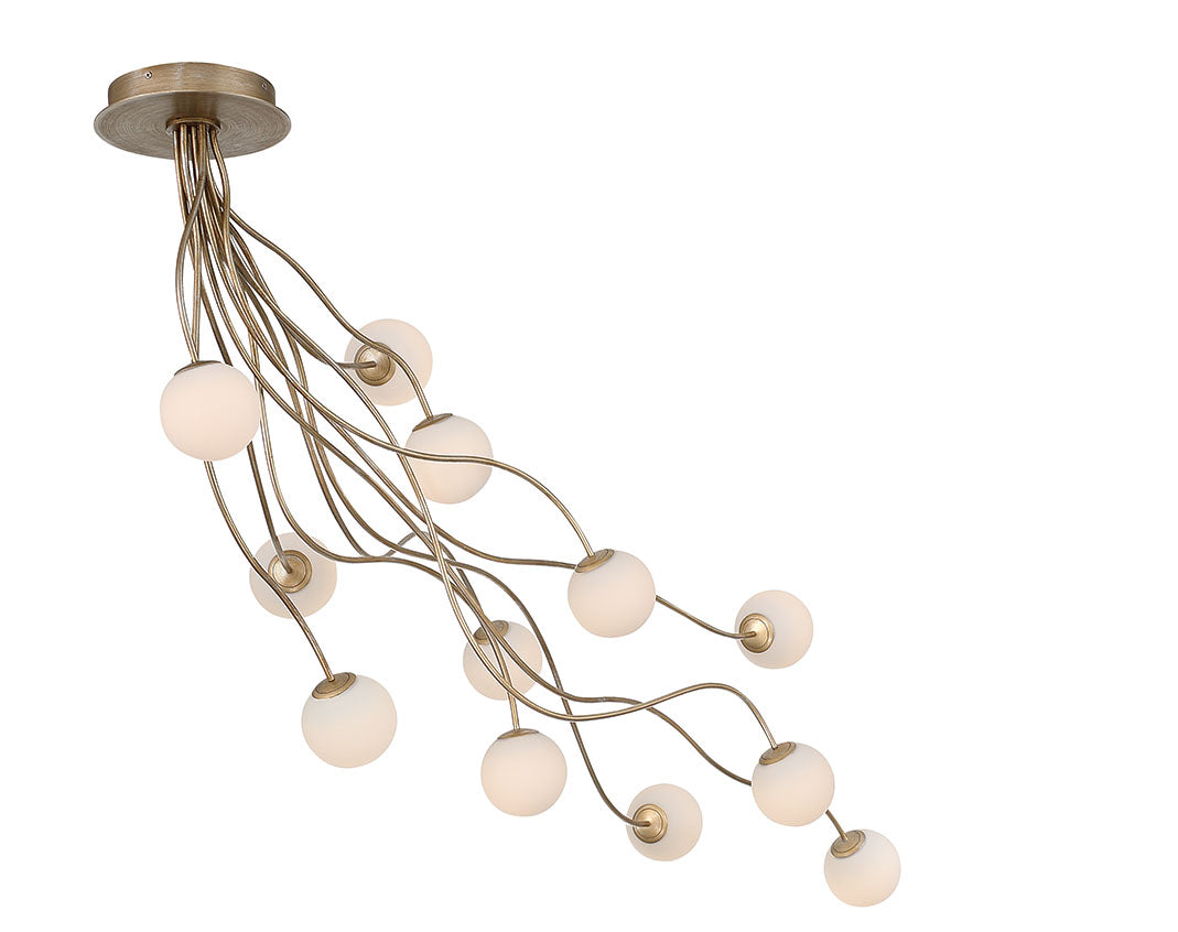 Eurofase 49950-021 Athena LED Semi-Flush Mount in Antique Gold