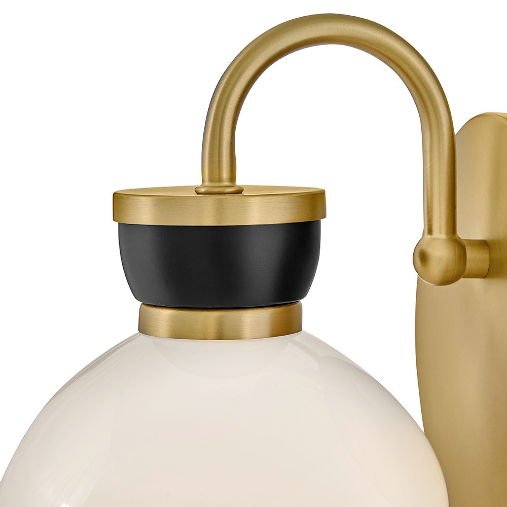 Meuble-lavabo Lucy de Lark (réf. 85590LCB-BK) en laiton laqué avec accents noirs
