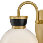 Meuble-lavabo Lucy de Lark (réf. 85590LCB-BK) en laiton laqué avec accents noirs