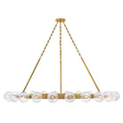 Fredrick Ramond FR30526LCB Coco Crackle Glass Chandelier in Lacquered Brass