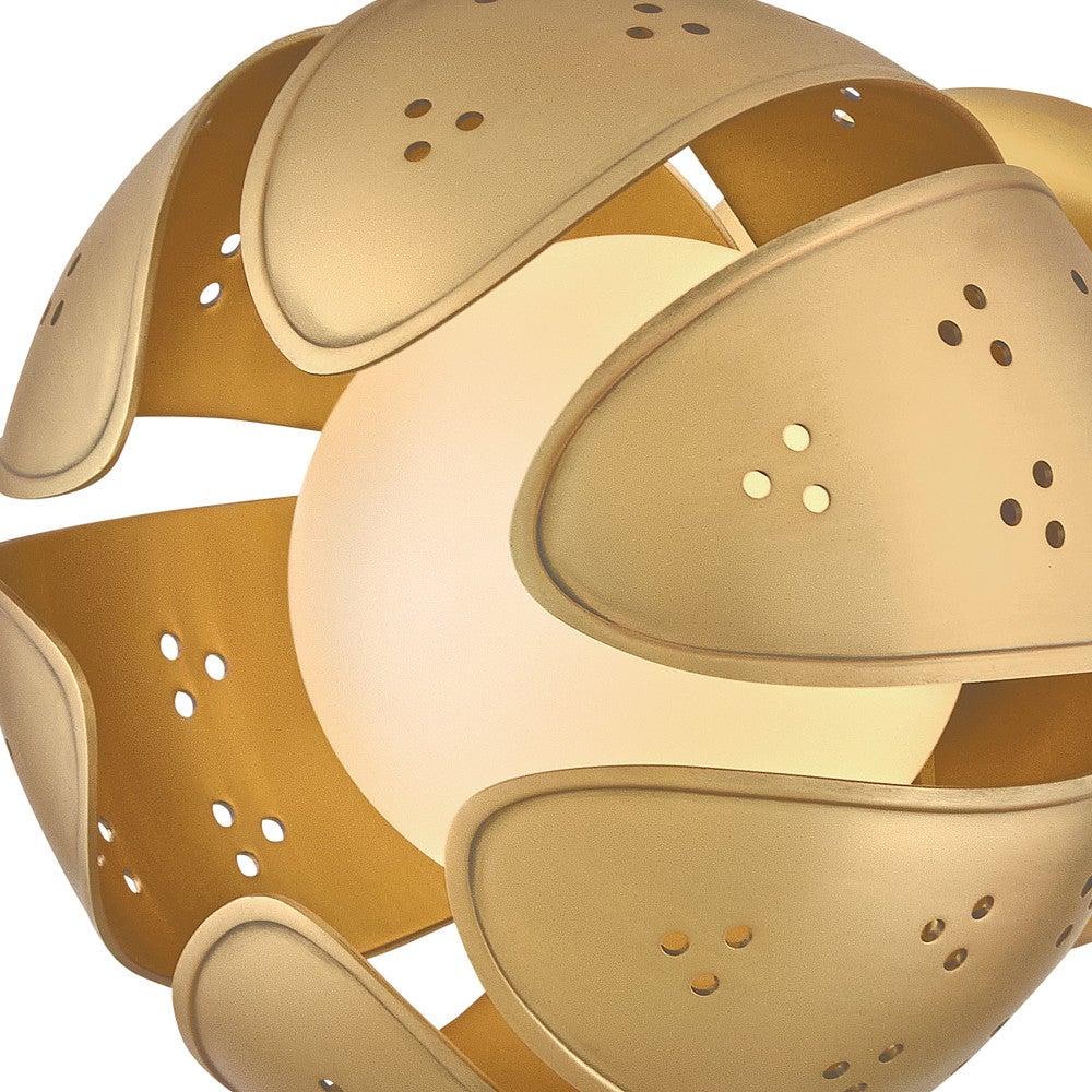 Fredrick Ramond FR46962UB-LL Anthos LED Semi-Flush Mount in Unlacquered Brass