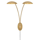 Applique double Fredrick Ramond FR41642HB-GLF Glenn en laiton vieilli avec accents de feuille d'or