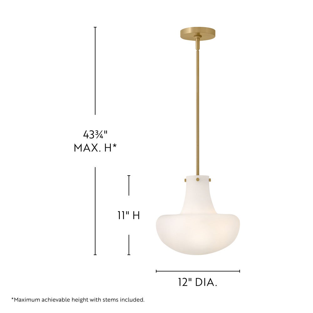 Alouette 84497LCB Molly Suspension en laiton laqué