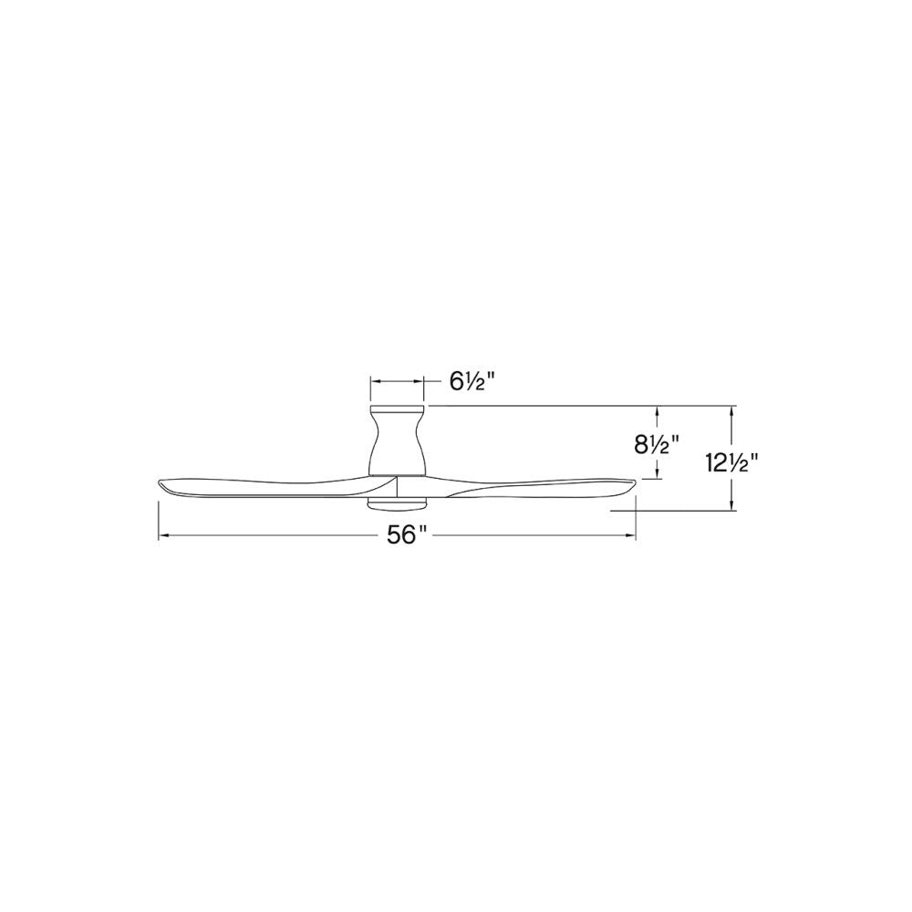 Luminaire encastré intelligent à DEL Hinkley Lighting 903456FWB-LDD Swell Ventilateur  Noir mat / Noyer