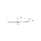 Luminaire encastré intelligent à DEL Hinkley Lighting 903456FWB-LDD Swell Ventilateur  Noir mat / Noyer