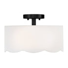 Lark 84381BK Bliss Scalloped Flush Mount in Black