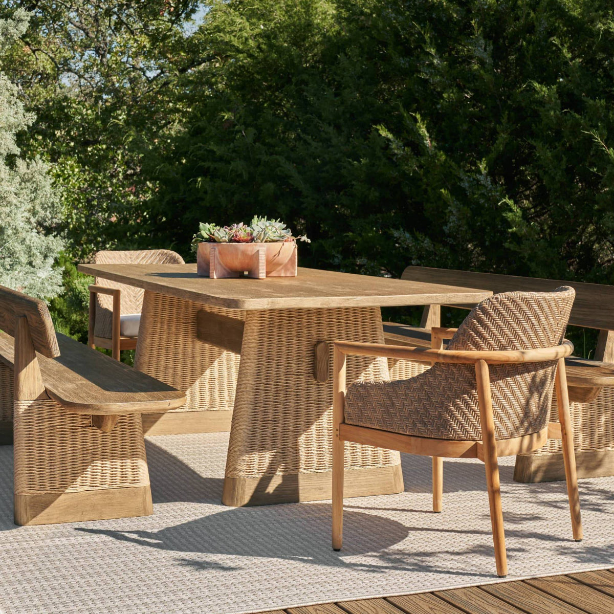 Arteriors FDS12 Delrio Outdoor Dining Table