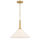 Store en tissu Lark 84417LCB Cove Suspension en laiton laqué