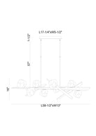 Eurofase 47236-028 Thorah Linéaire LED Suspendu en graphite