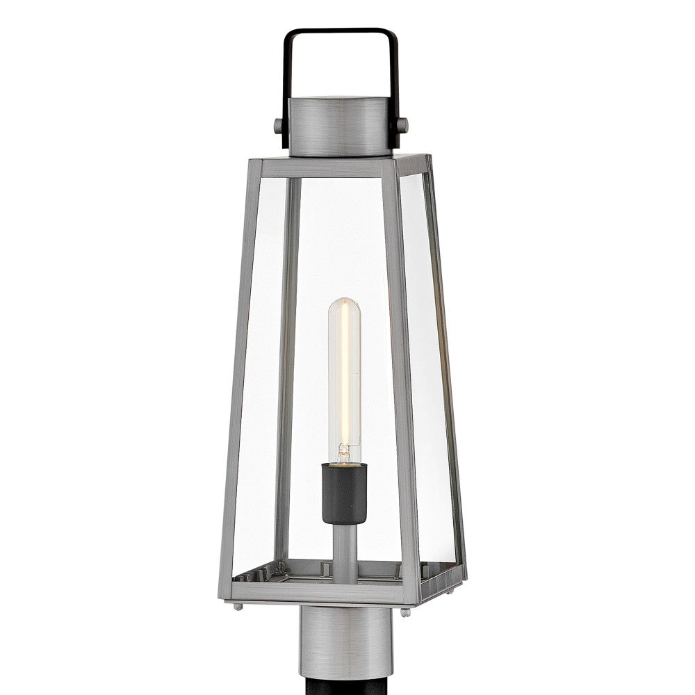 Lanterne sur poteau Lark 82001AL Hugh en aluminium brossé antique