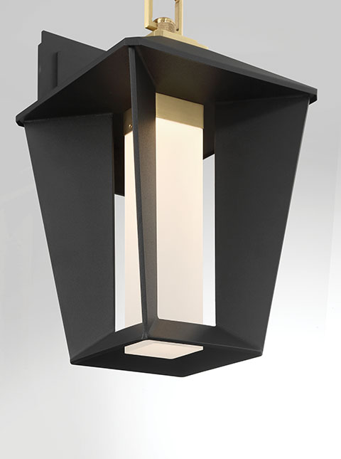 Eurofase 50047-017 Andson LED Outdoor Wall Sconce in Brass-Sand Black Mix