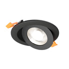 DALS Lighting FGM4-CDW-BK Pivot Flat Round Gimbal Recessed in Black