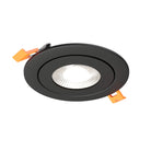 DALS Lighting FGM4-CDW-BK Pivot Flat Round Gimbal Recessed in Black