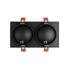 DALS Lighting FGM4-CDW-DUO-BK Pivot 4" Double Flat Gimbal Recessed in Black