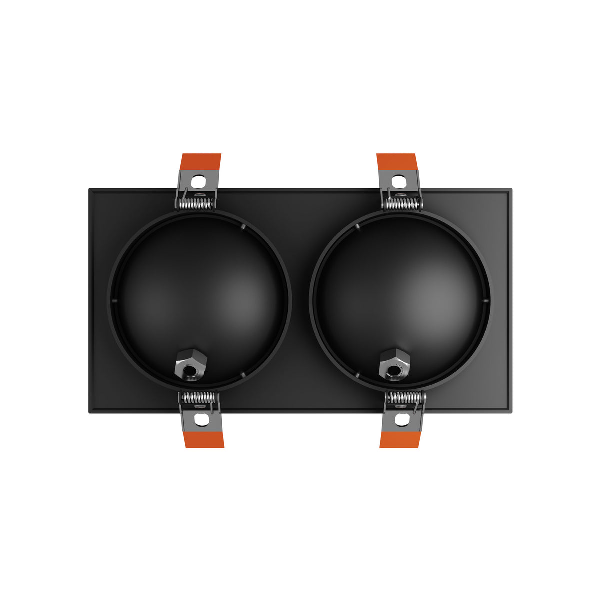 DALS Lighting FGM4-CDW-DUO-BK Pivot 4" Double Flat Gimbal Recessed in Black