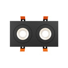 DALS Lighting FGM4-CDW-DUO-BK Pivot 4" Double Flat Gimbal Recessed in Black