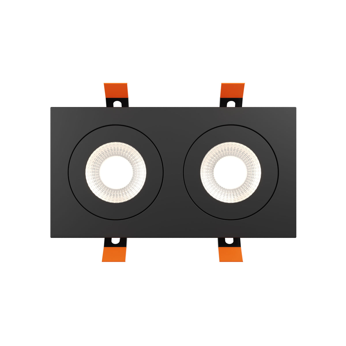 DALS Lighting FGM4-CDW-DUO-BK Pivot 4" Double Flat Gimbal Recessed in Black