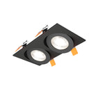 DALS Lighting FGM4-CDW-DUO-BK Pivot 4" Double Flat Gimbal Recessed in Black