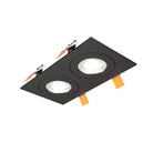 DALS Lighting FGM4-CDW-DUO-BK Pivot 4" Double Flat Gimbal Recessed in Black