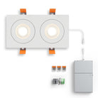 DALS Lighting FGM4-CDW-DUO-BK Pivot 4" Double Flat Gimbal Recessed