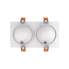 DALS Lighting FGM4-CDW-DUO-WH Pivot 4" Double Flat Gimbal Recessed in White