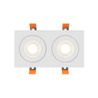 DALS Lighting FGM4-CDW-DUO-WH Pivot 4" Double Flat Gimbal Recessed in White