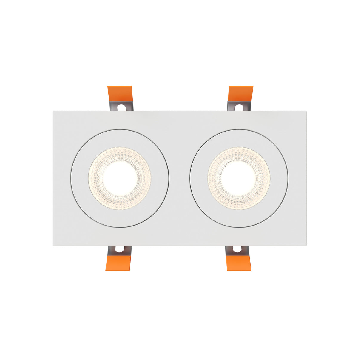 DALS Lighting FGM4-CDW-DUO-WH Pivot 4" Double Flat Gimbal Recessed in White