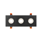 DALS Lighting FGM4-CDW-TRIO-BK Pivot 4" Triple Flat Gimbal Recessed in Black